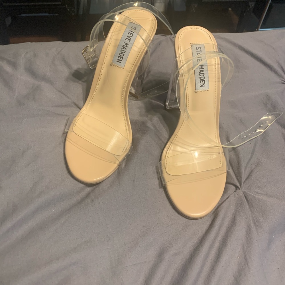 STEVE MADDEN CLEAR SEXY STRAPPY HEELS - Picture 7 of 12